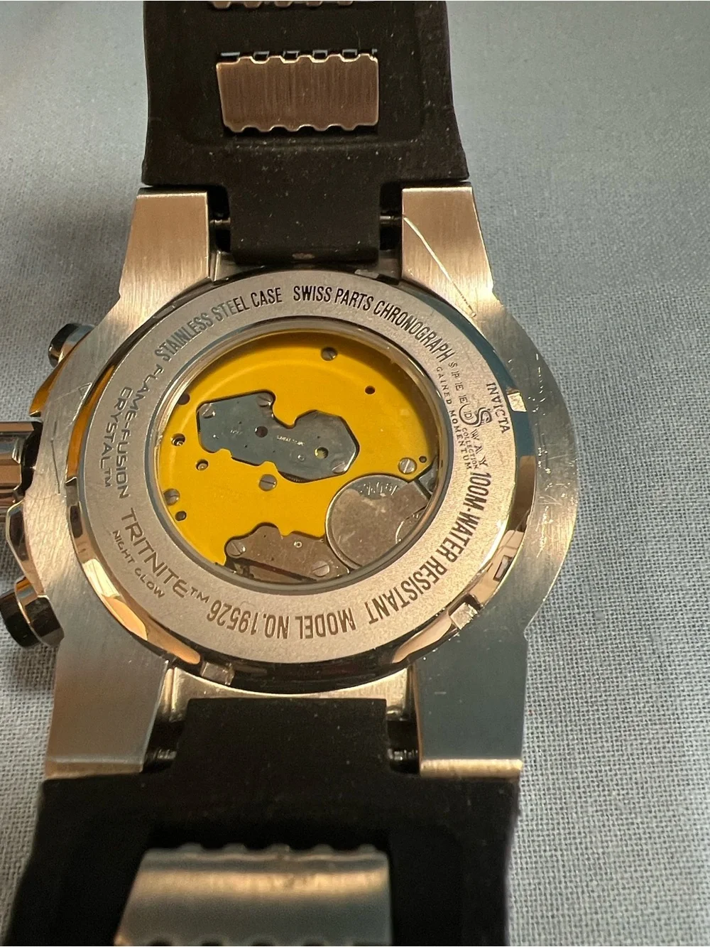 Invicta Black & Silver Chronograph #19526, (Invicta’s “Specialty Collection”)